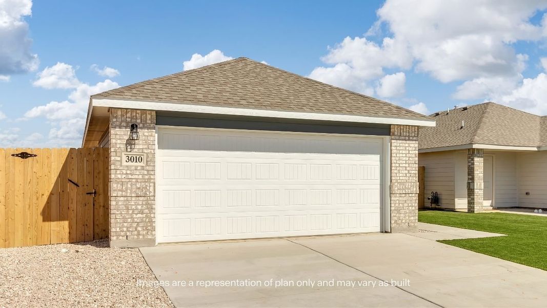Front exterior of a new home in Deer Meadows, Odessa, TX, highlighting curb appeal (Image 14). Front exterior of a new home in Deer Meadows, Odessa, TX, highlighting curb appeal (Image 14).