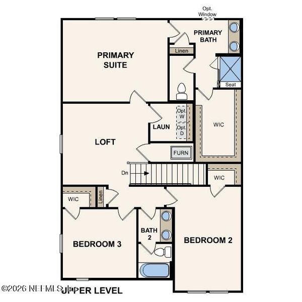 2D floor plan layout of this home in Seminole Palms, Palm Coast, FL (Image 5).