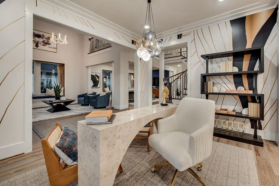 Representative furnished interior of a home built from the Grand Monterra II by Grand Homes in Grand Oaks, Celina (Image 14).