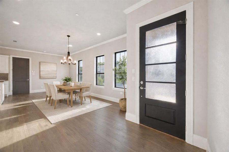 View looking back at front door.