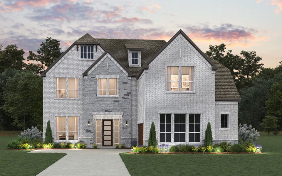 Front exterior of a new home in The Grove Frisco, Frisco, TX, highlighting curb appeal (Image 2).