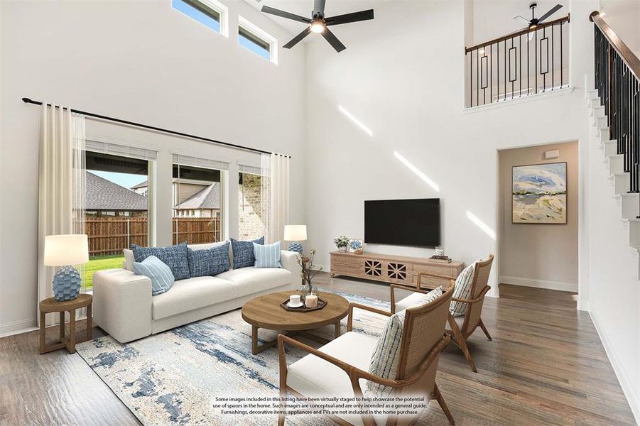 Furnished interior view inside a new home in Wildflower Ranch 60-65, Fort Worth (Image 27). Furnished interior view inside a new home in Wildflower Ranch 60-65, Fort Worth (Image 27).