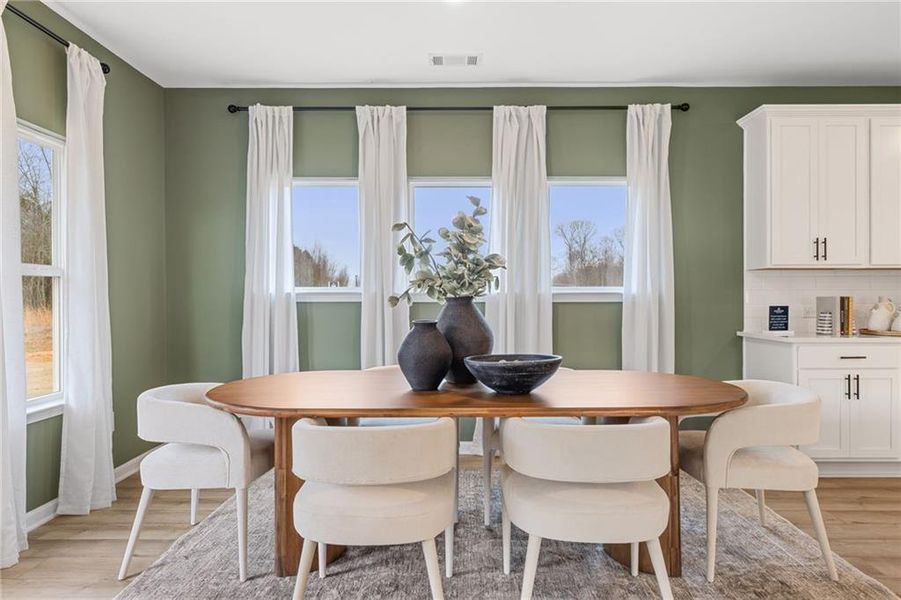 Furnished interior view inside a new home in The Bluffs, Canton (Image 8).
