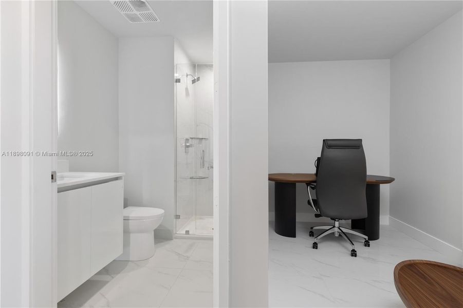 Furnished interior view inside a new home in , Miami (Image 16). Furnished interior view inside a new home in , Miami (Image 16).