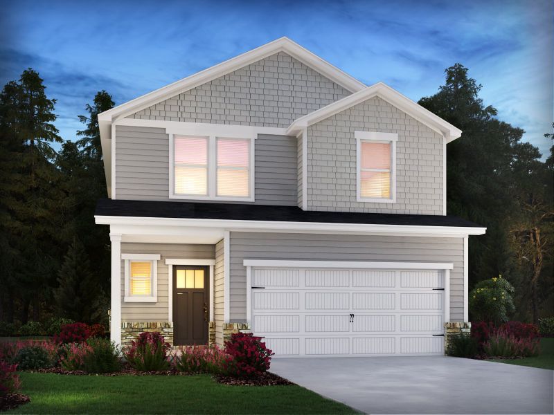 Representative exterior photo of a completed home built from the Paisley Basement by Meritage Homes in Avalon - Reserve Series, Conyers, GA (Image 18).