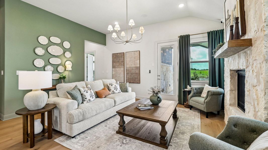 Representative furnished interior of a home built from the Oleander by DRB Homes in Oaks at San Gabriel, Georgetown (Image 16).