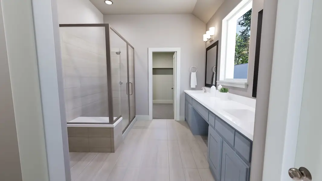 Representative furnished interior of a home built from the Dylan by Tri Pointe Homes in Painted Tree, McKinney (Image 23).