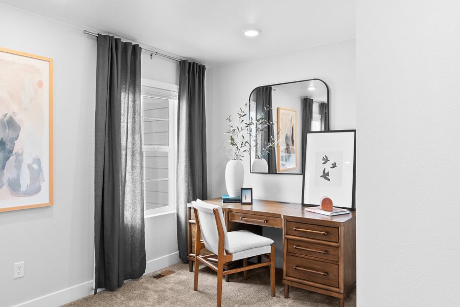 Representative furnished interior of a home built from the Backcountry by Taylor Morrison in Trailstone Townhomes - The Westerly Collection, Arvada (Image 7).