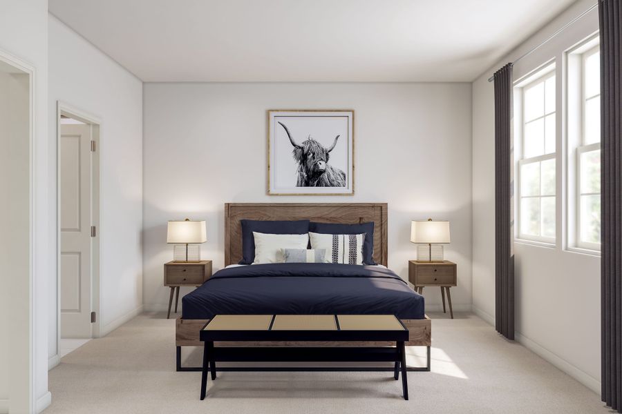 Representative furnished interior of a home built from the F by Tri Pointe Homes in Candelas Townhomes, Arvada (Image 13).