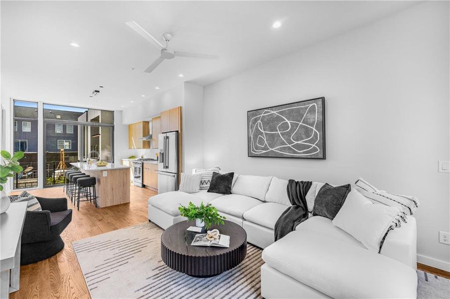 Furnished interior view inside a new home in , Atlanta (Image 14).