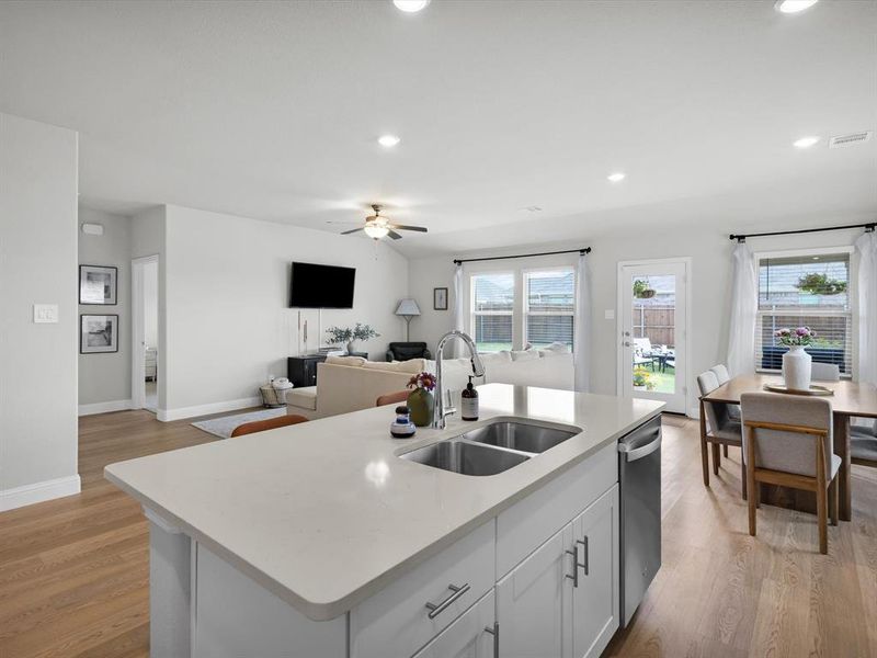 Furnished interior view inside a new home in Tesoro at Chisholm Trail Ranch, Crowley (Image 4).