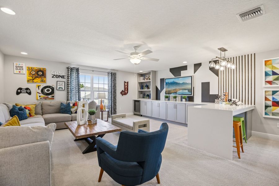 Representative furnished interior of a home built from the Palmer Executive by Risewell Homes in Bargrove Estates, Mount Dora (Image 12).