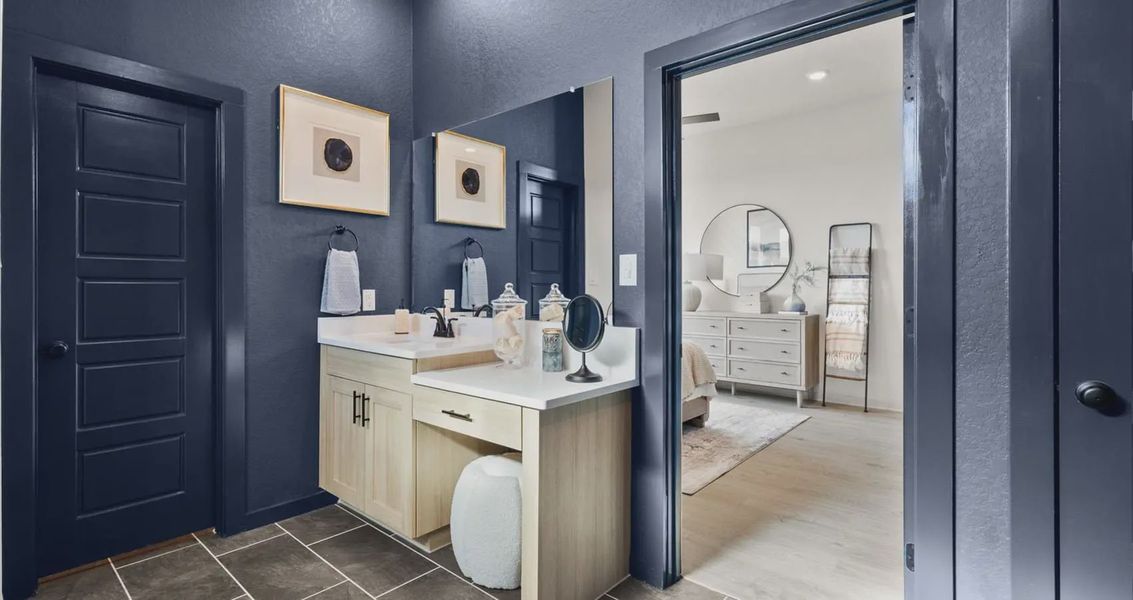 Furnished interior view inside a new home in Stream Waters, Buda (Image 13).