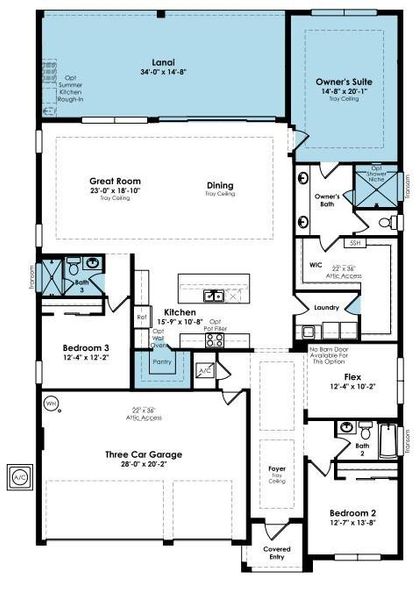 2D floor plan layout of this home in , Palm Beach Gardens, FL (Image 4).