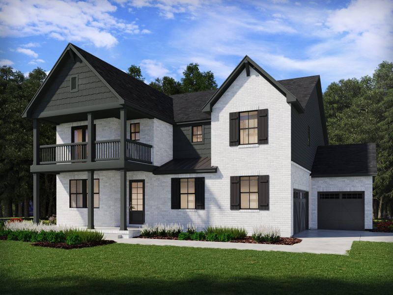 Front exterior of a new home in Station Hill - Estate Series, Franklin, TN, highlighting curb appeal (Image 1). Front exterior of a new home in Station Hill - Estate Series, Franklin, TN, highlighting curb appeal (Image 1).