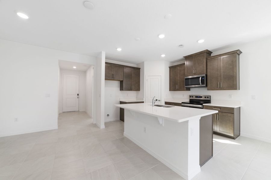 Furnished interior view inside a new home in Aulin Square, Oviedo (Image 9).