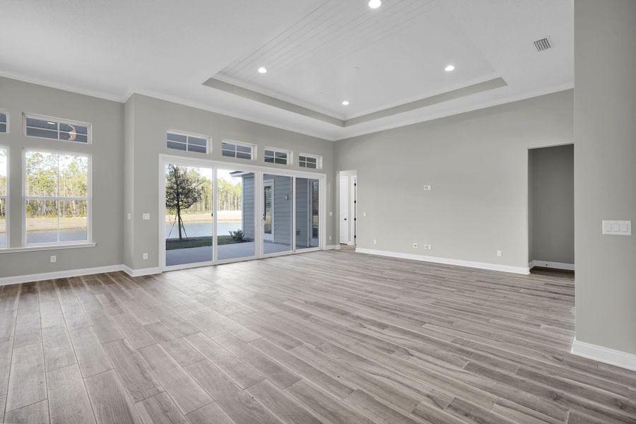 Representative unfurnished interior of a home built from the Riverdale by Riverside Homes in Hidden Creek at SilverLeaf, St. Augustine (Image 35). Representative unfurnished interior of a home built from the Riverdale by Riverside Homes in Hidden Creek at SilverLeaf, St. Augustine (Image 35).