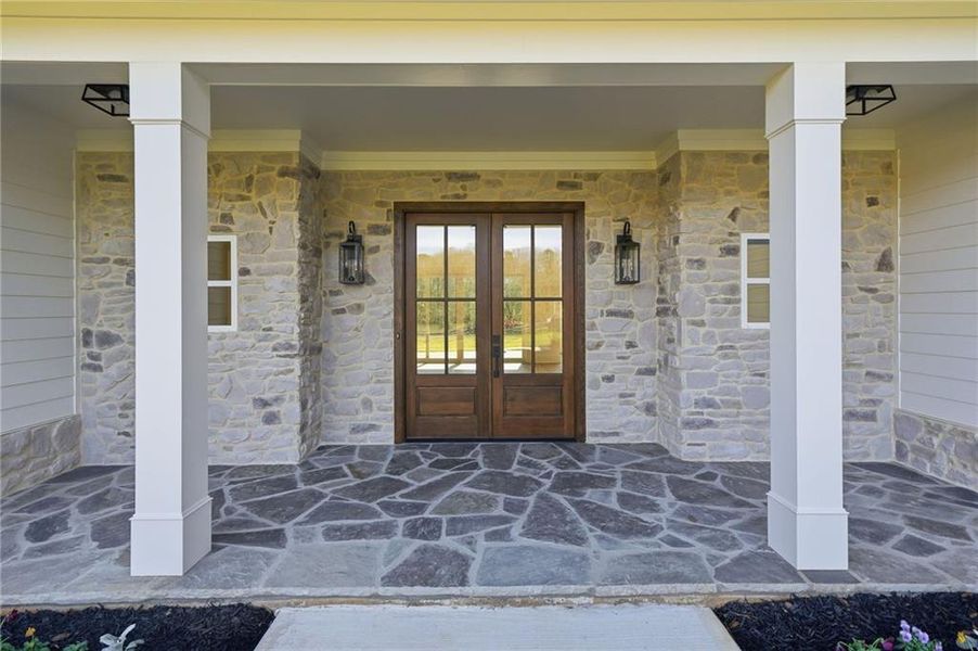 Exterior details and patio area of a home in , Canton (Image 38).