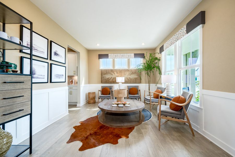 Representative furnished interior of a home built from the Charles by Fischer Homes in Twin Lakes, Hoschton (Image 55).