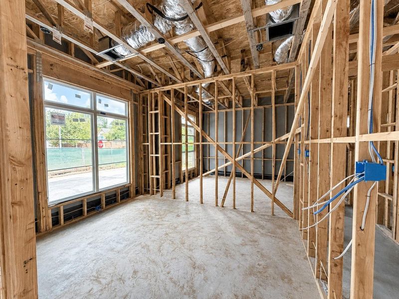 Private First-Floor Study Ideal for Working From Home. Construction photo as of 08/18/2026
