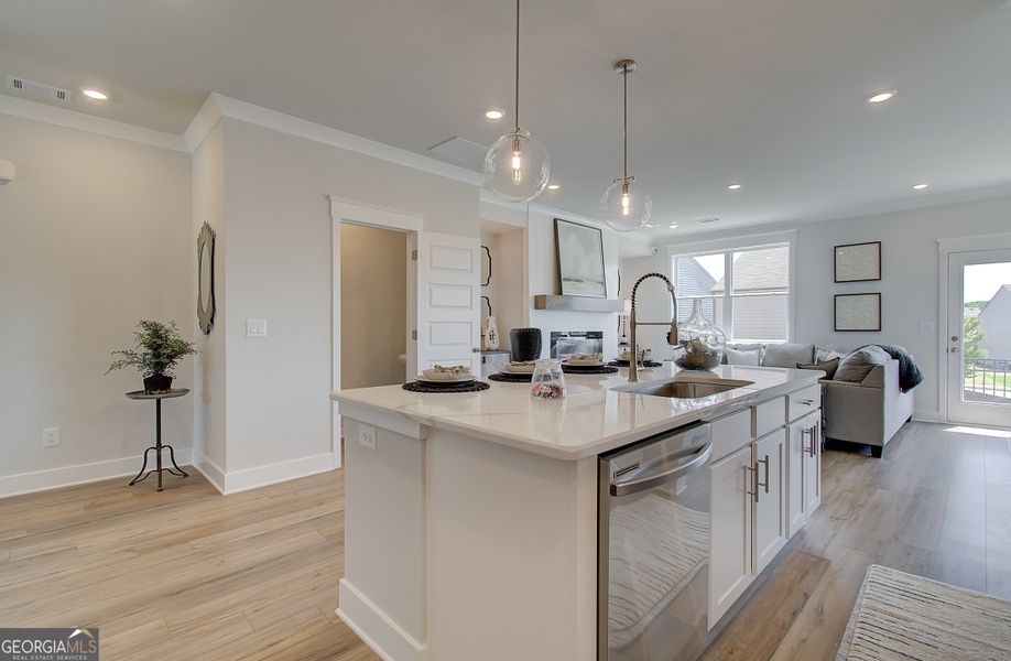 Furnished interior view inside a new home in The Towns at Auburn Station West, Auburn (Image 7).