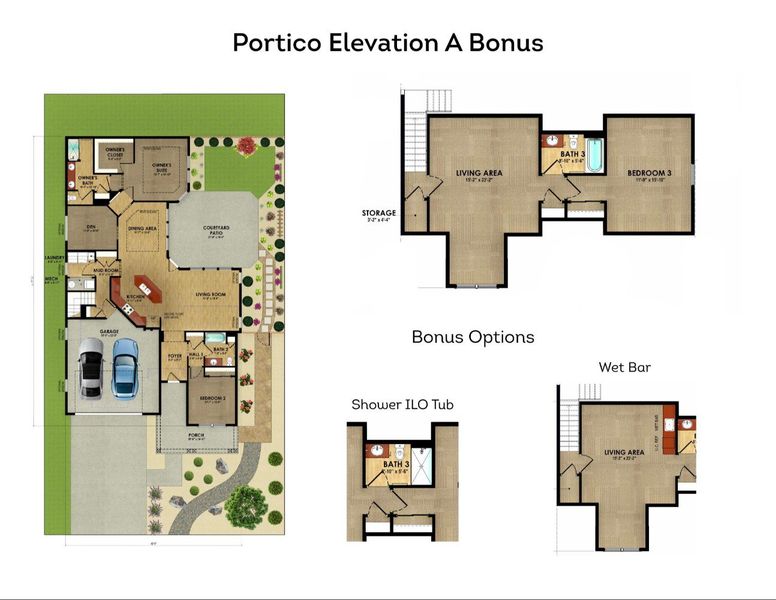 2D floor plan layout for the Portico by Epcon Communities in Chipeta Hollows, Grand Junction, CO (Image 5). 2D floor plan layout for the Portico by Epcon Communities in Chipeta Hollows, Grand Junction, CO (Image 5).