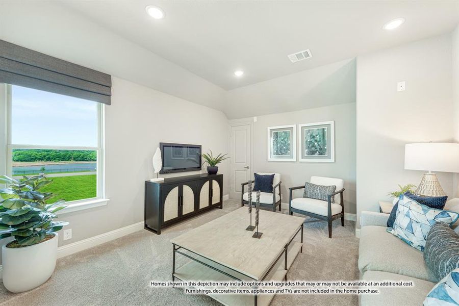 Furnished interior view inside a new home in Hulen Trails, Fort Worth (Image 30). Furnished interior view inside a new home in Hulen Trails, Fort Worth (Image 30).