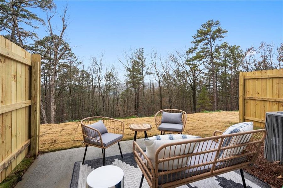 Exterior details and patio area of a home in Stegall Village, Emerson (Image 3).