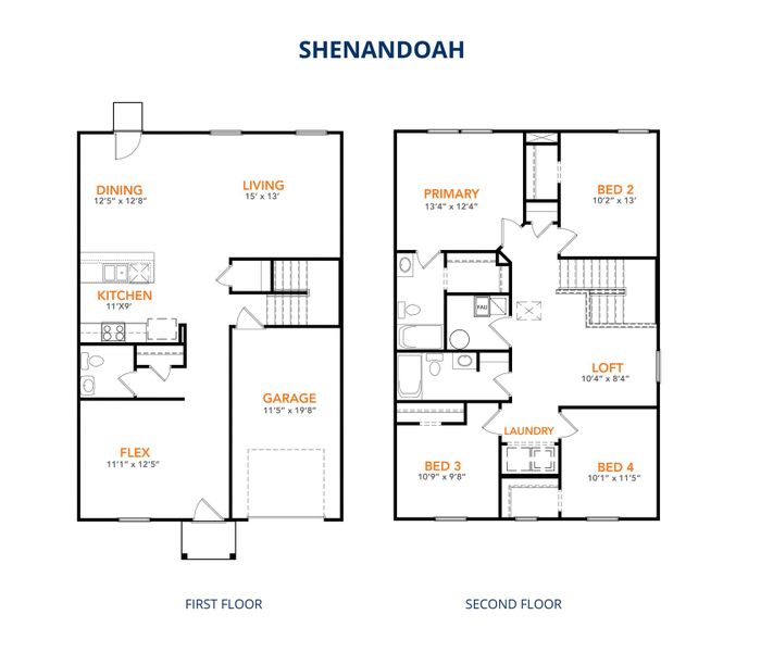 2D floor plan layout of this home in Park Central, Mineola, TX (Image 3).