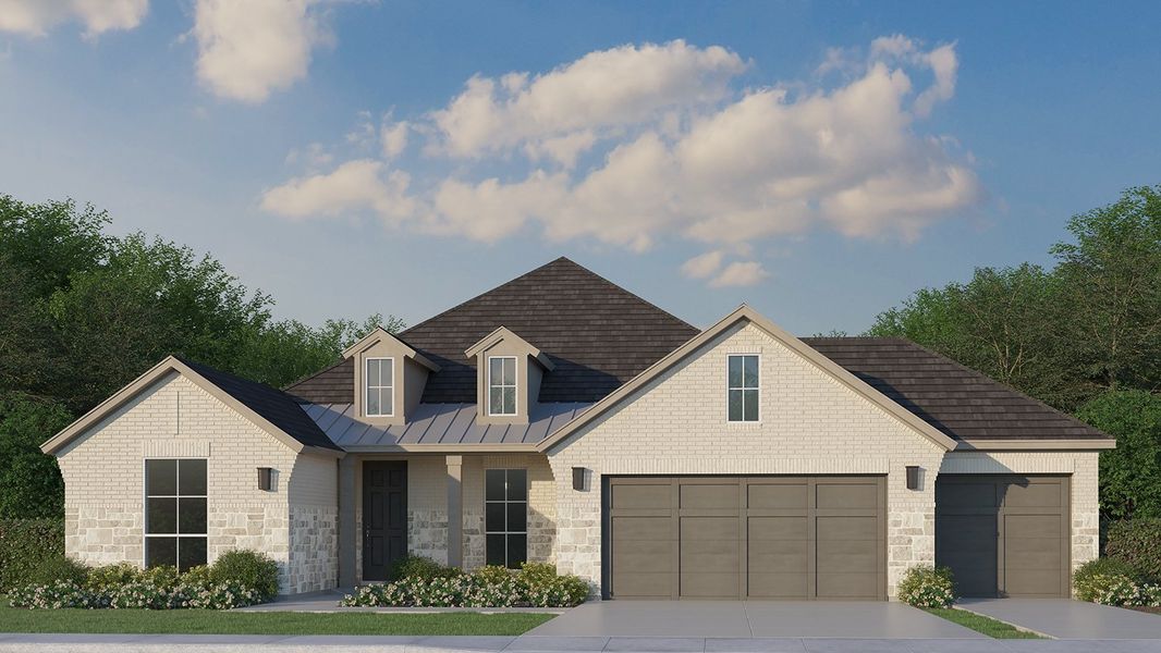 Plan 1688 Elevation C with Stone 3-car garage Plan 1688 Elevation C with Stone 3-car garage