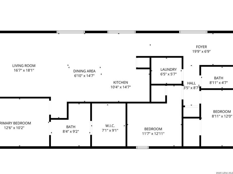 2D floor plan layout of this home in Rose Valley, Converse, TX (Image 5).