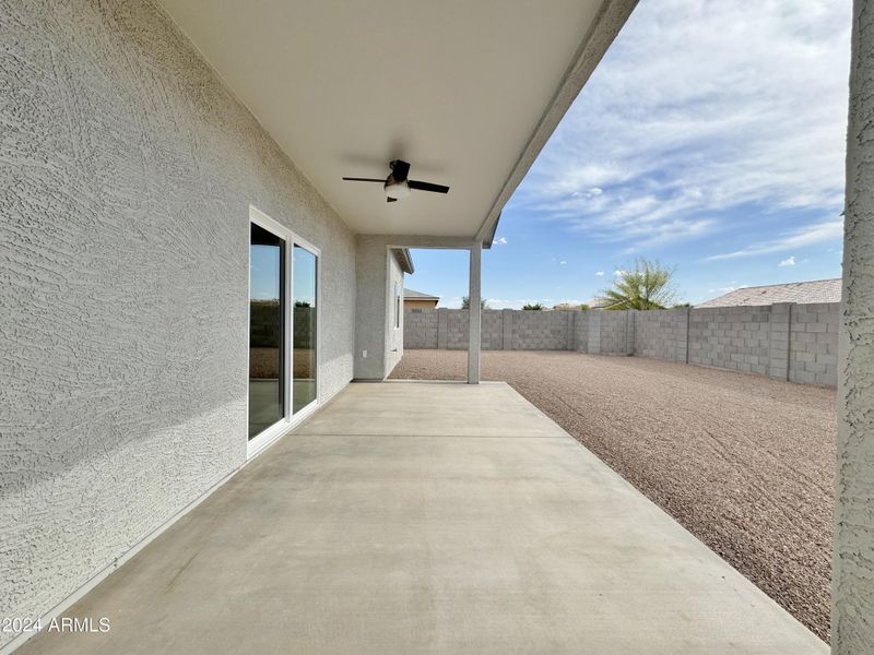 Large covered patio