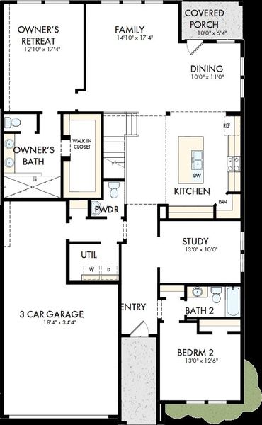 2D floor plan layout of this home in Creekshaw – Classic, Royse City, TX (Image 2). 2D floor plan layout of this home in Creekshaw – Classic, Royse City, TX (Image 2).
