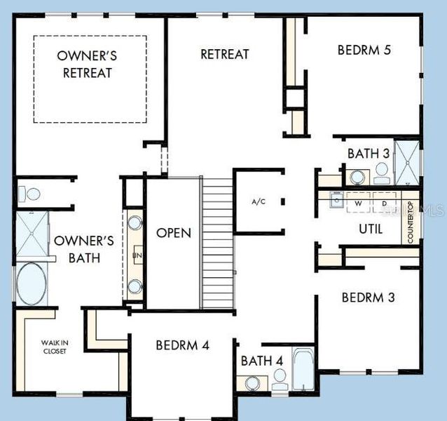 2D floor plan layout of this home in , Tampa, FL (Image 3).