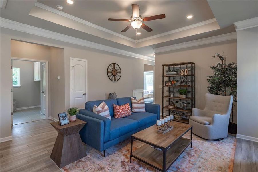 Furnished interior view inside a new home in Fair Oak, Calhoun (Image 6). Furnished interior view inside a new home in Fair Oak, Calhoun (Image 6).