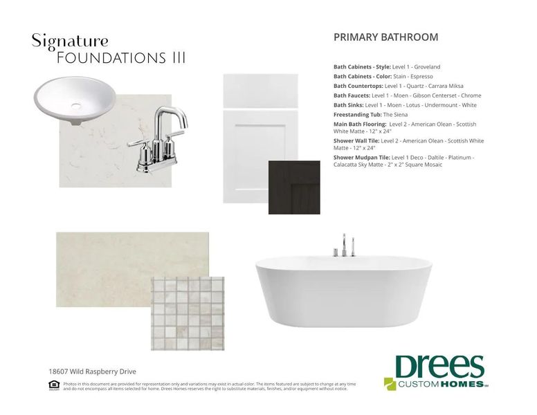 Sabine C selection sheet