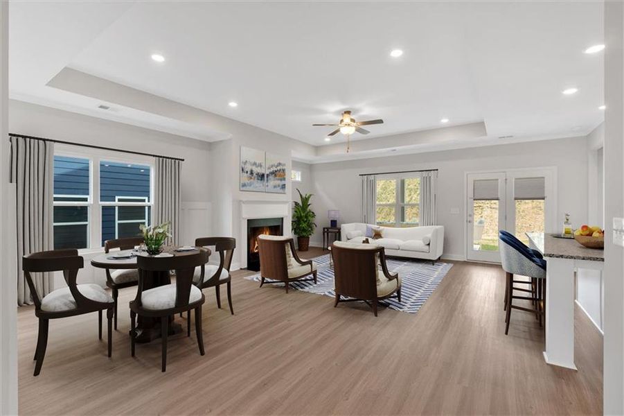 Furnished interior view inside a new home in Heritage Pointe at The Georgian, Villa Rica (Image 30).