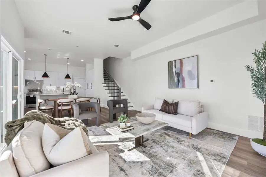 Furnished interior view inside a new home in , Dallas (Image 6).