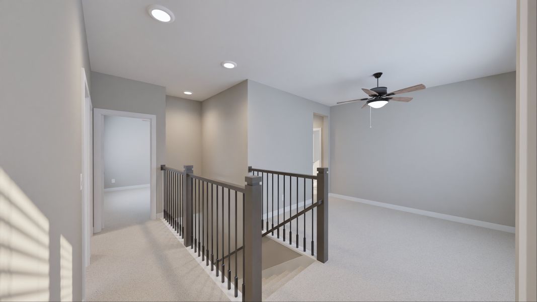 Representative unfurnished interior of a home built from the Newport by Tricoast Homes in Summer Place  35', Montgomery (Image 39).