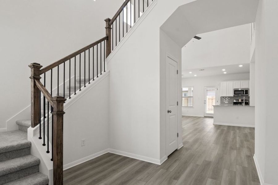 Representative unfurnished interior of a home built from the Beaumont by Pacesetter Homes in Blanco Vista, San Marcos (Image 16). Representative unfurnished interior of a home built from the Beaumont by Pacesetter Homes in Blanco Vista, San Marcos (Image 16).