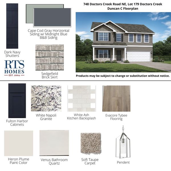 2D floor plan layout of this home in Doctor's Creek, Ludowici, GA (Image 3).