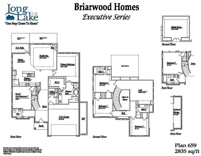 Plan 659 features 5 bedrooms, 4 full baths,  and over 3,000 square feet of living space.