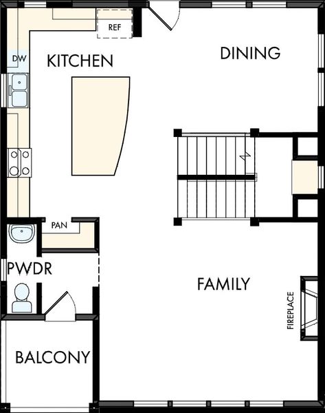 2D floor plan layout of this home in Trailside at Cottonwood Creek, Colorado Springs, CO (Image 3).