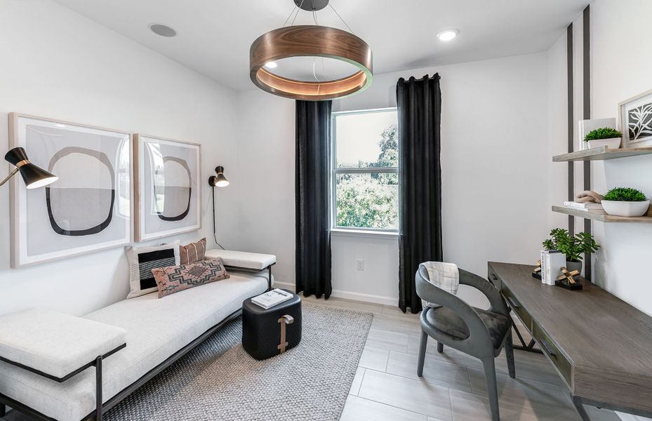 Flex room or optional den with french doors, perfect space for a home office