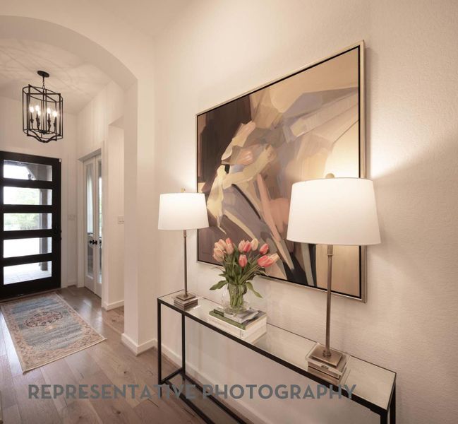 Furnished interior view inside a new home in 6 Creeks at Waterridge, Kyle (Image 32).