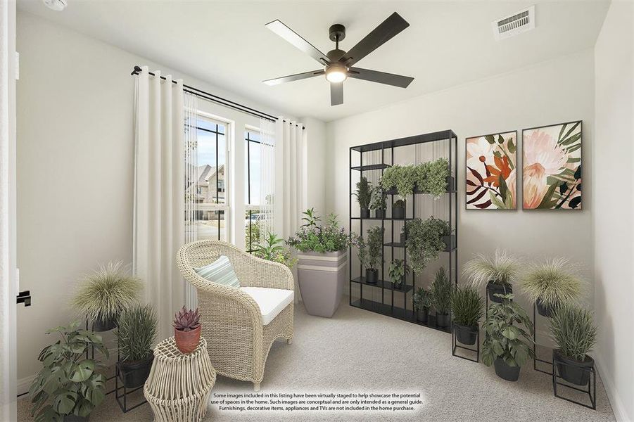 Furnished interior view inside a new home in Woodstone, Providence Village (Image 5).