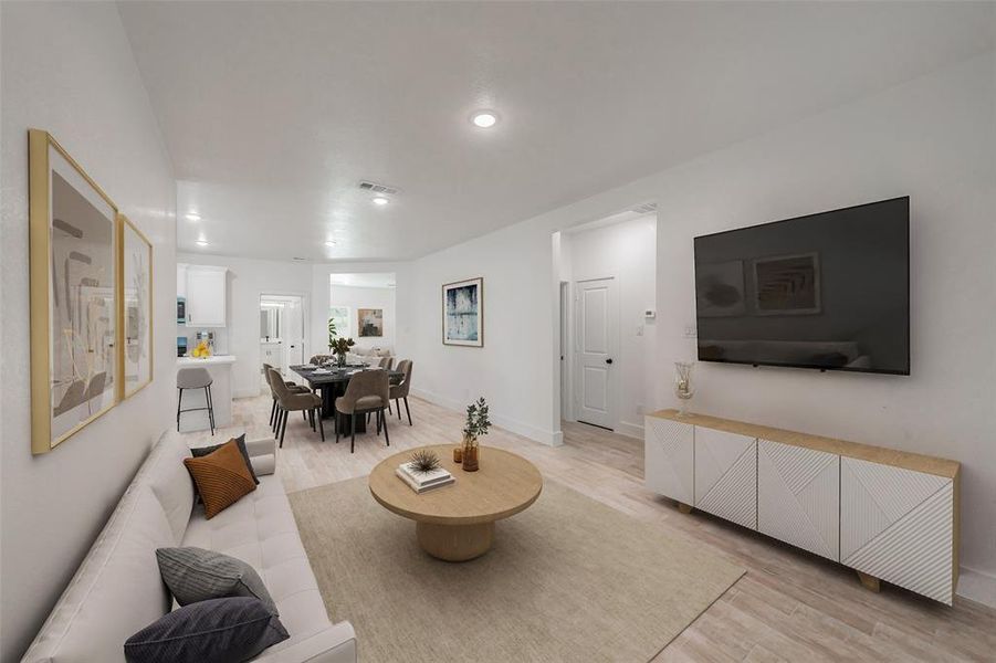 Furnished interior view inside a new home in , Dallas (Image 11).