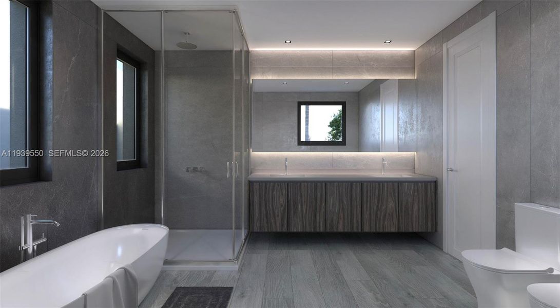 Furnished interior view inside a new home in , Miami (Image 3).