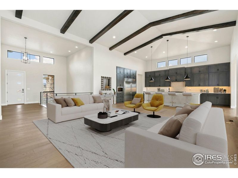 Furnished interior view inside a new home in Acadia at RainDance, Windsor (Image 9).