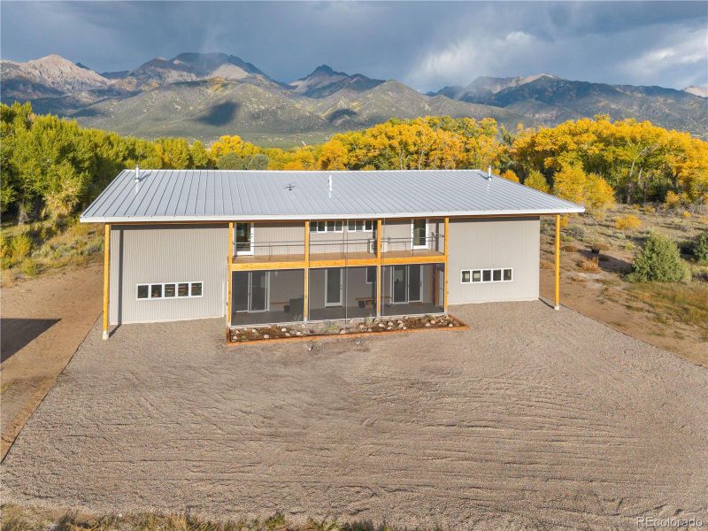 Front view of house. Unit 1 is on the left. Unit 2 is on the right.
